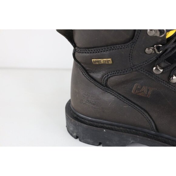 Vtg 90s Cat Caterpillar Men 8M Distressed Goretex Leather Waterproof Work Boots main image 4